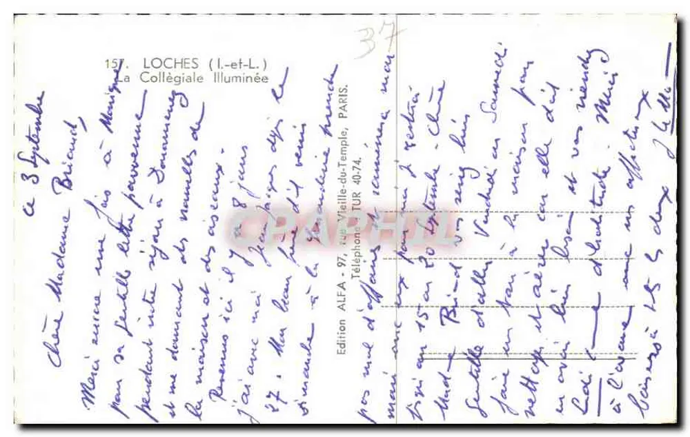 A Colegiada Iluminada — Loches (Loir-et-Cher) — Edição ALFA - Verso