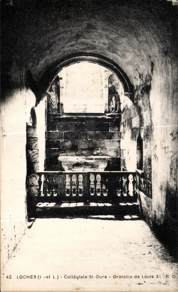 Loches (Loir-et-Cher) - Kollegiatkirche Saint-Ours - Oratorium von Louis XI - Vorderseite