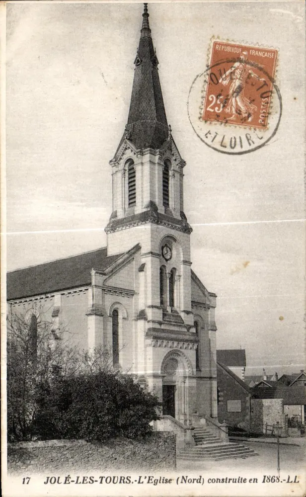 Jolé-les-Tours — Die Kirche (Nord) errichtet 1868 — L.L. - Vorderseite
