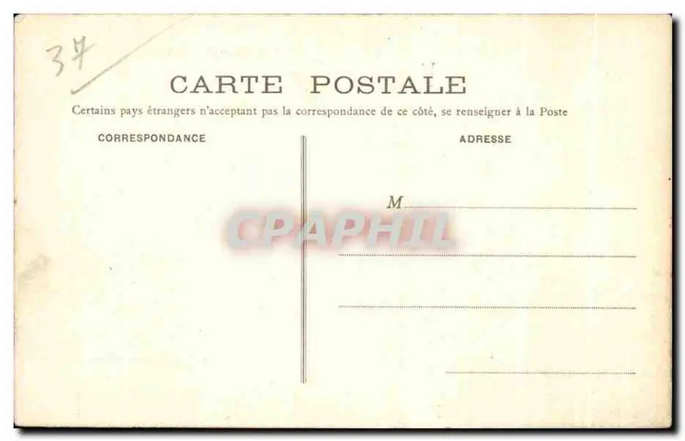 Castelo do Plessis — Les Tours — editor não identificado, número de série 500 - Verso
