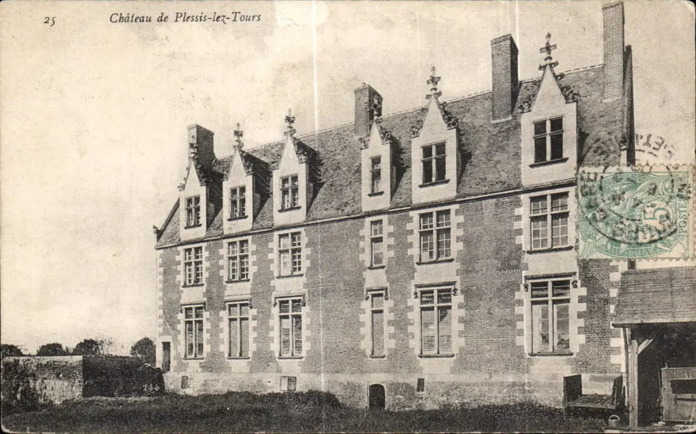 Castelo de Plessis-lez-Tours — vista do edifício — editor desconhecido, n° 25 - Frente