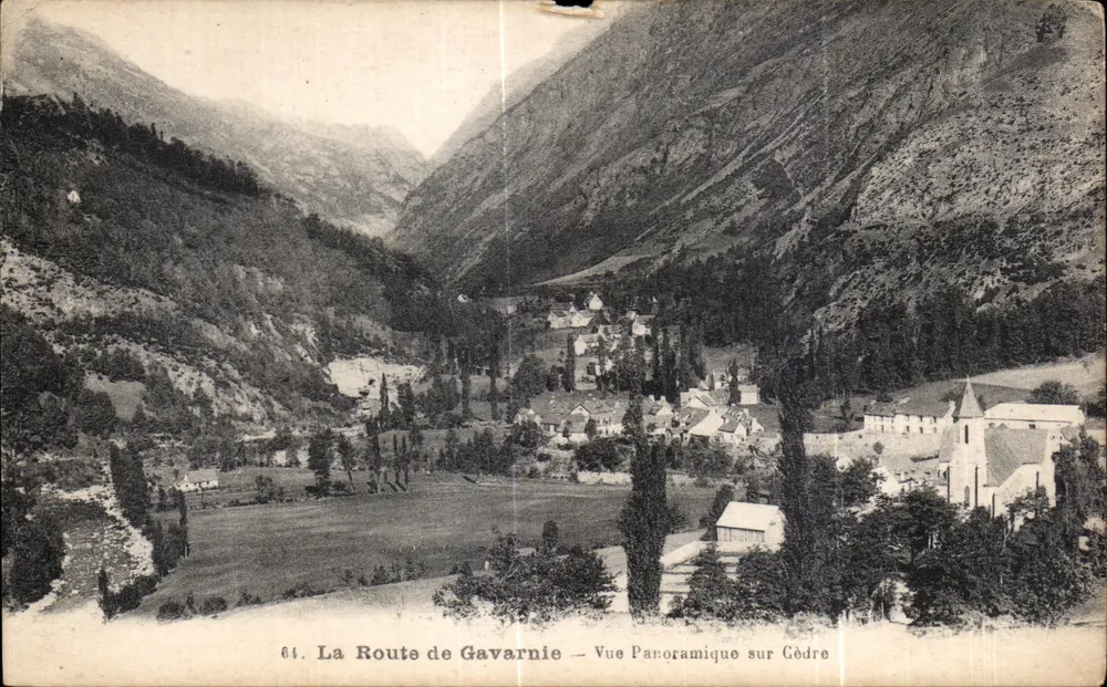 Die Straße von Gavarnie — Panoramablick auf Zeder — Verlag: Ketton, Gavarnie - Vorderseite