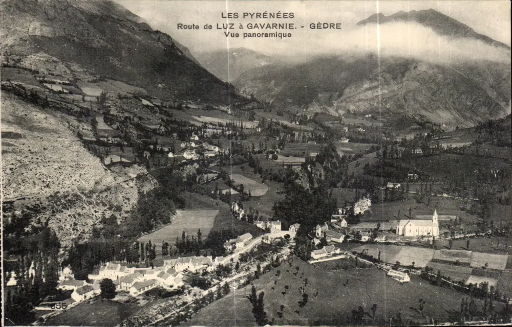 Die Pyrenäen - Straße von Luz nach Gèdre - Panoramablick - Vorderseite