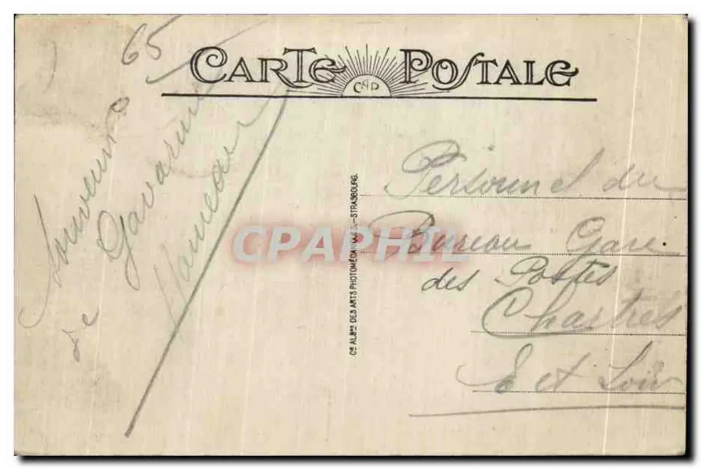 Gavarnie — Der Gave und der Pic Sécugnae — Verlag: Césalès Arts Photomontage, Straßburg - Rückseite