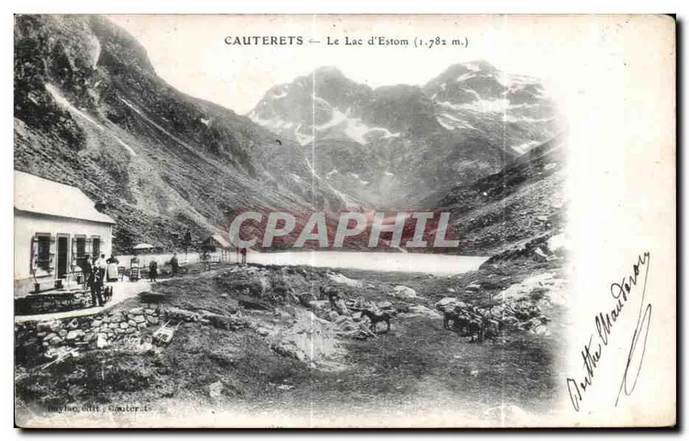 Cauterets — O Lago de Estom (1.782 m.) — Baylac, editor Cauterets - Frente
