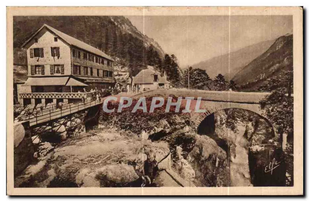 Hotéis do Pont d'Espagne — Cauterets (1.486 m.) — Edições Libbouche frères, Toulouse - Frente