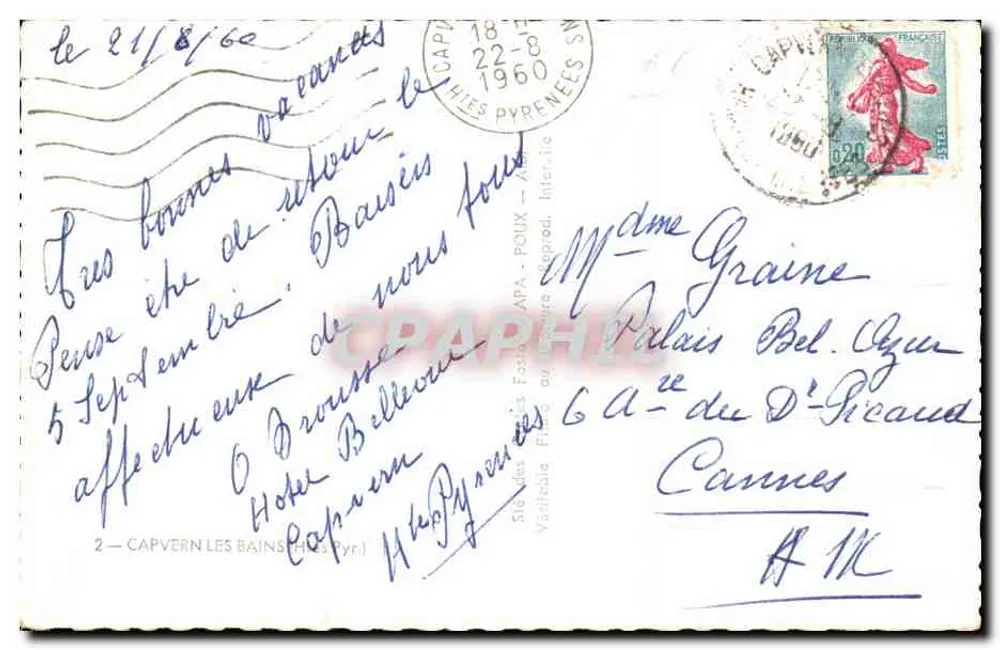 Capvern-les-Bains — Lembrete — editor - Verso
