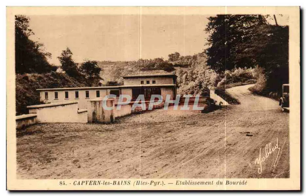 Capvern-les-Bains (Htes-Pyr.) — Estabelecimento do Bouridé - Frente