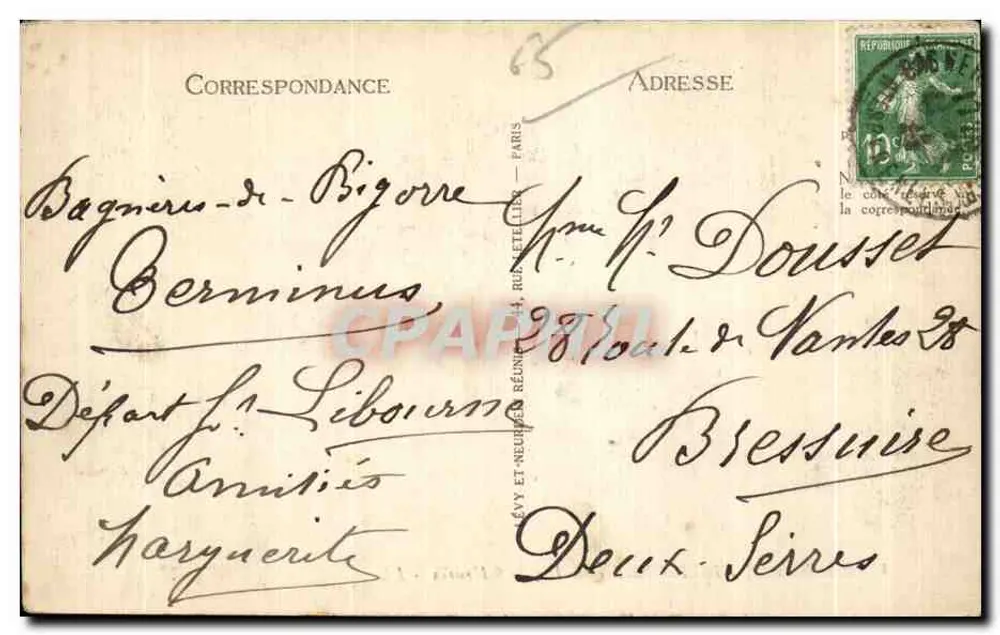 Bagnères-de-Bigorre und der Pic de 2 Heures — LL, n°4 - Rückseite