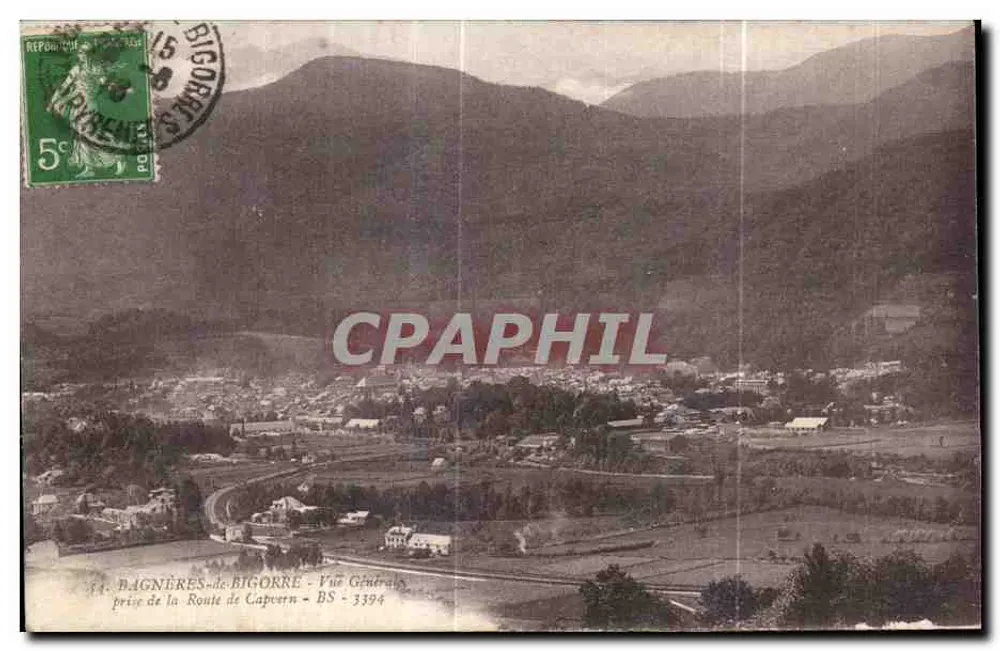 Bagnères-de-Bigorre - Ansicht Gindre vom Capcarn Weg - BS - 3394 - Vorderseite