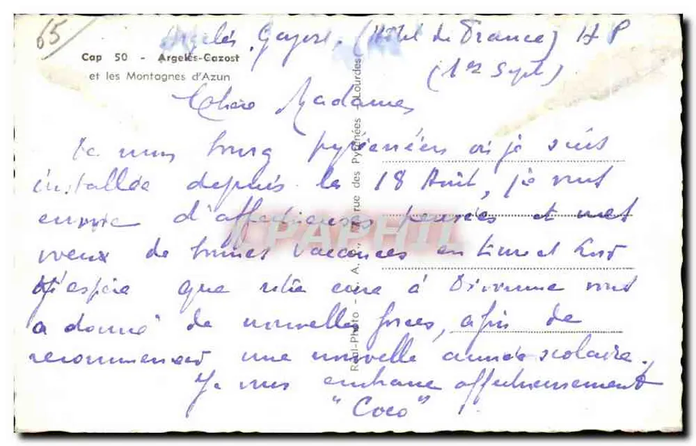 Argelès-Gazost — Die Berge von Azun — Cap 50 - Rückseite