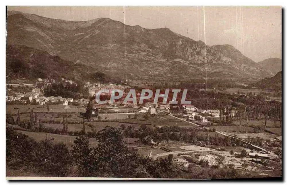 Argelès - Allgemeiner Blick von der Route des Eaux Bonnes — Phototypie Labonche frères, Toulouse, n°179 - Vorderseite