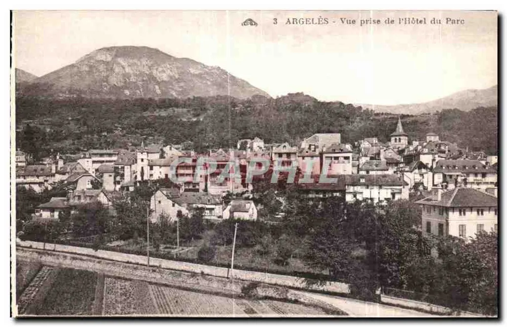 Argelès — Aufnahme vom Hotel du Parc — Verlag Alserienne des Arts Photographiques, Straßburg — Nr. 3 - Vorderseite
