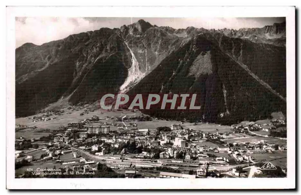 Chamonix — Vista geral e o Brevent — G.A. P. Strasbourg, n° 101 - Frente