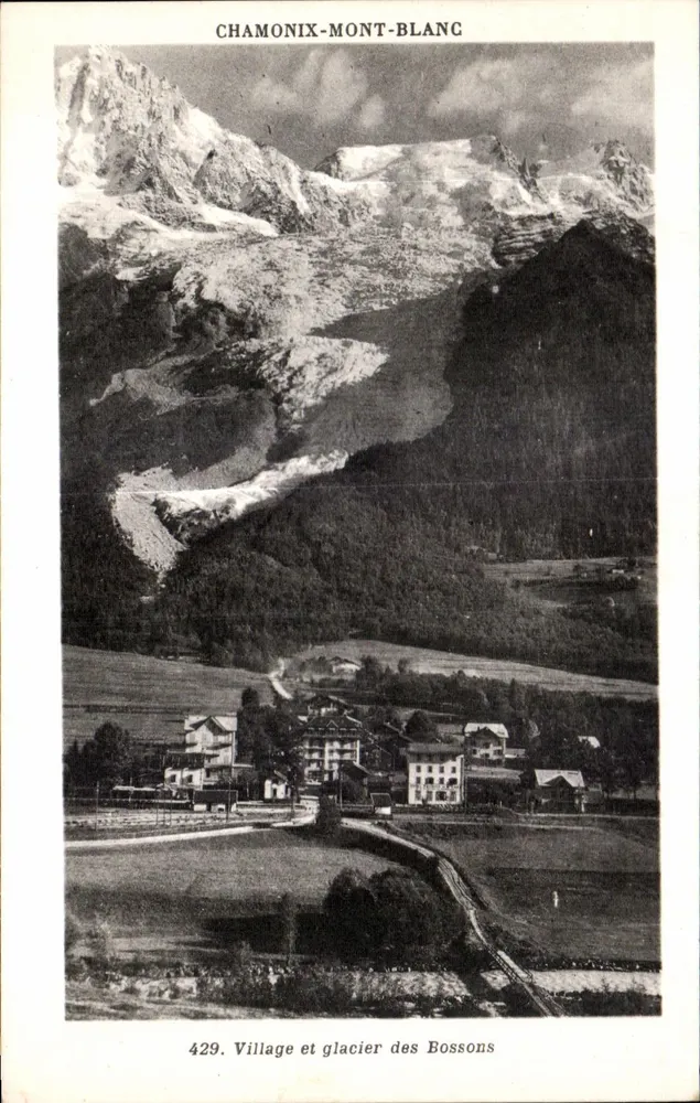 Chamonix-Mont-Blanc — Dorf und Gletscher Bossons — Gay-Centie, phot. Chamonix Mt Blanc, n°429 - Vorderseite