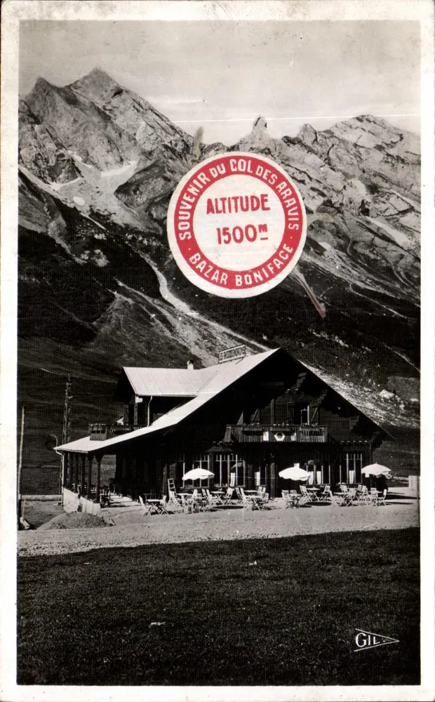 Der Col des Aravis — Hotel des Rhododendrons — Bazar Boniface — Verleger Gil - Vorderseite