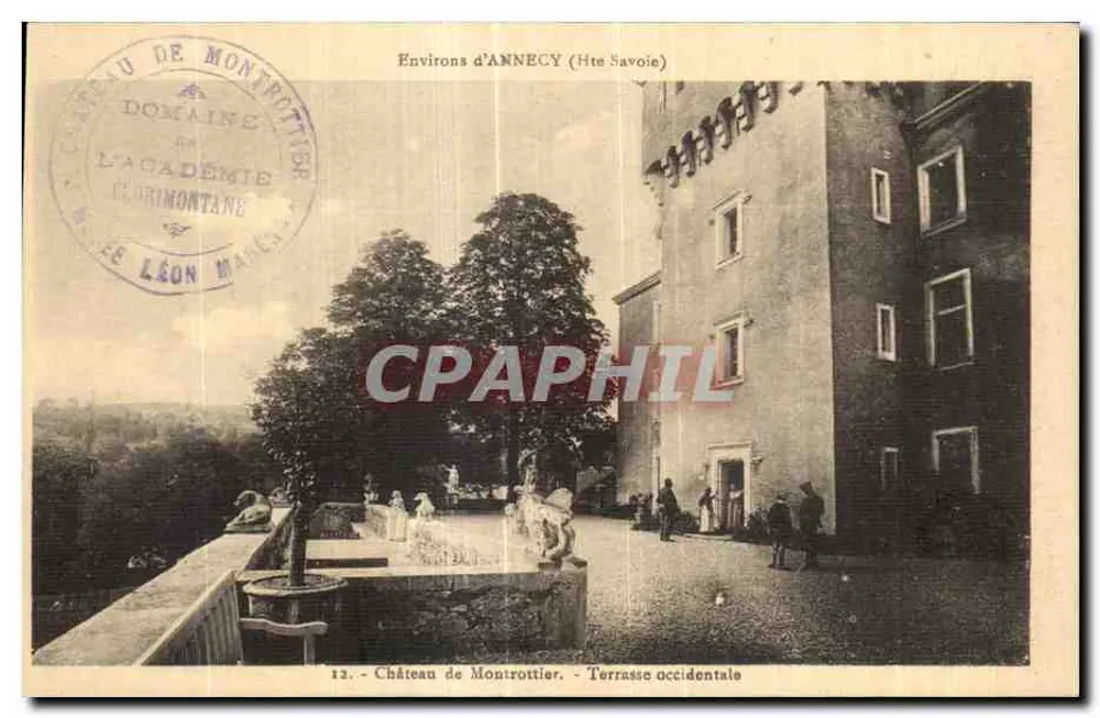 Schloss Montrottier — Westliche Terrasse — L. Faurraz, Verlag, Faurraz (Haute-Savoie) - Vorderseite