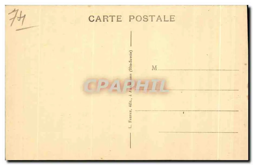 Schloss Montrottier — Westliche Terrasse — L. Faurraz, Verlag, Faurraz (Haute-Savoie) - Rückseite
