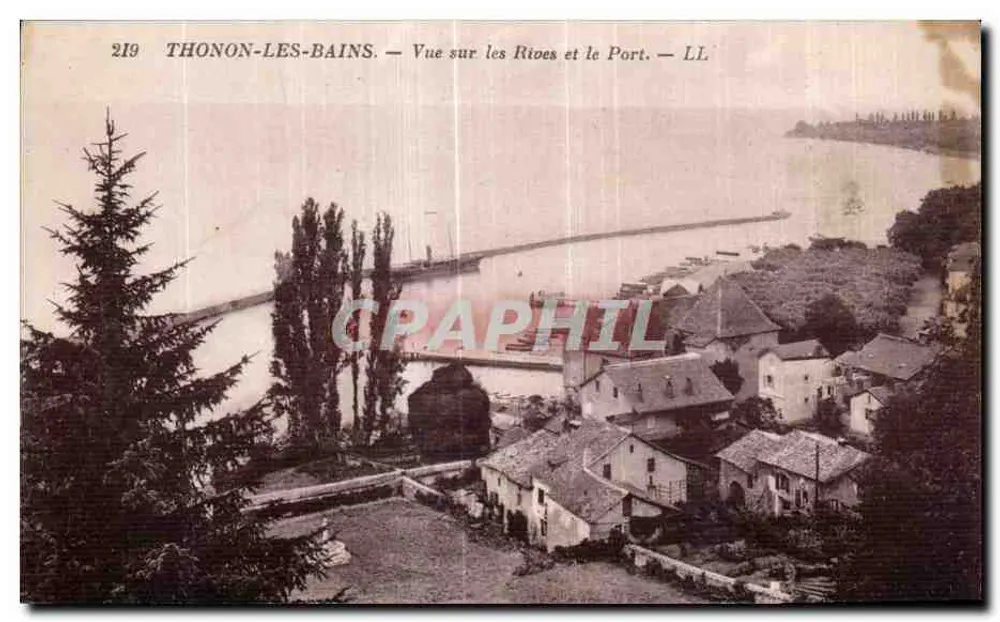 Thonon-les-Bains — Blick auf die Ufer und den Hafen — LL - Vorderseite