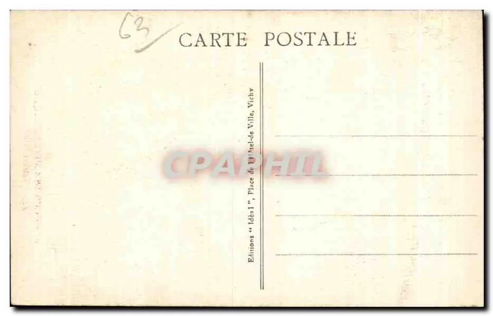 Die pittoreske Auvergne — Tendres Propos — Éditions "Idéal", Vichy - Rückseite