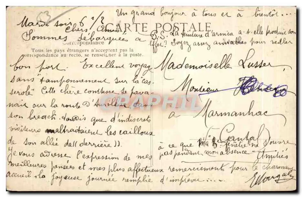 Die pittoreske Auvergne — Liebeserklärung — E.D.D. n°1999 - Rückseite