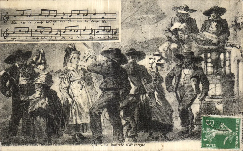 A Dança da Auvergne — 423 — Editor Lermont-Ferrand - Frente