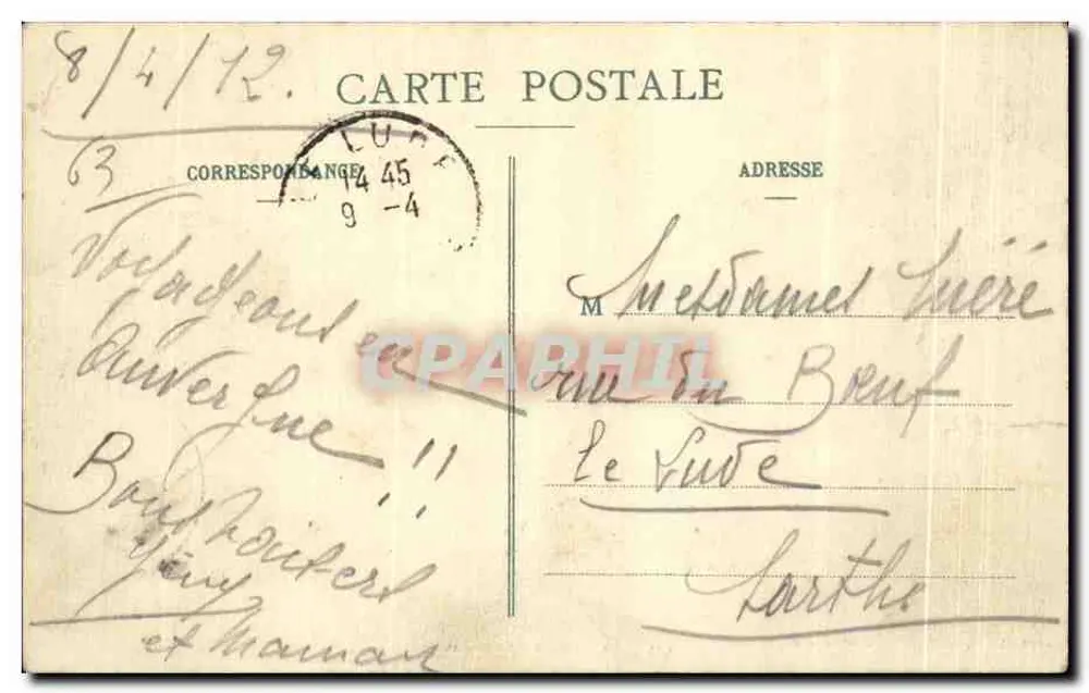 A Dança da Auvergne — 423 — Editor Lermont-Ferrand - Verso