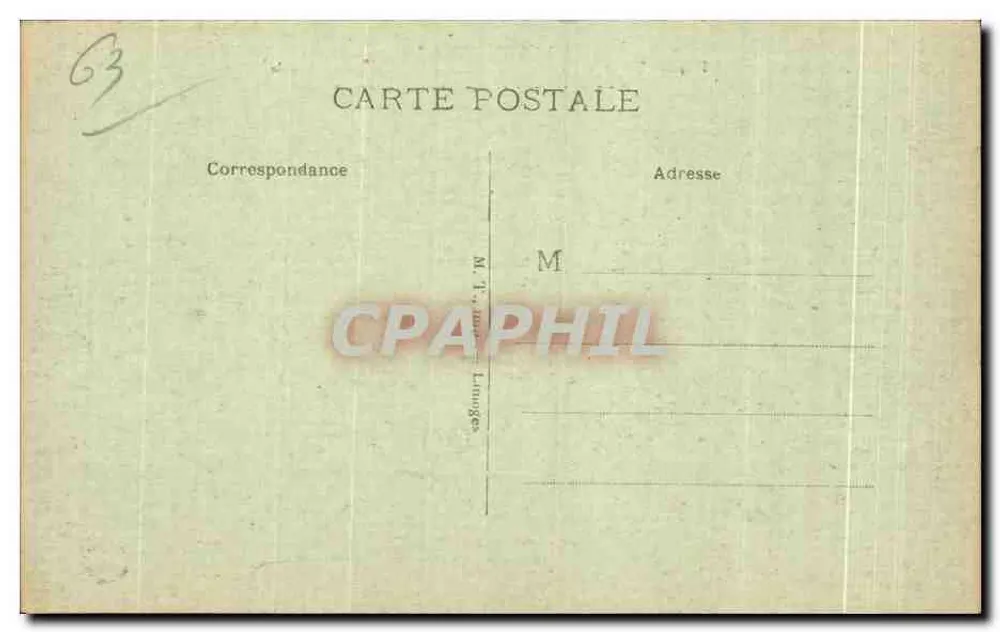 La Bourboule — Allgemeine Ansicht vom Mont Sans Souci-Käsehof — Auvergne, Puy-de-Dôme — Nr. 235 - Rückseite