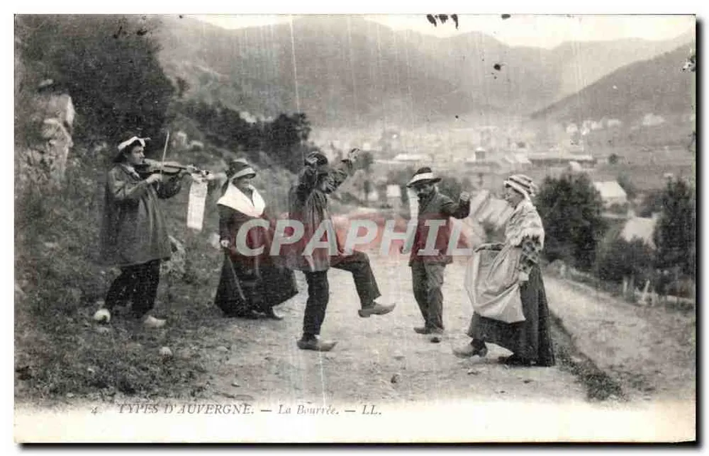 Tipos de Auvergne — A Bourrée — LL. - Frente