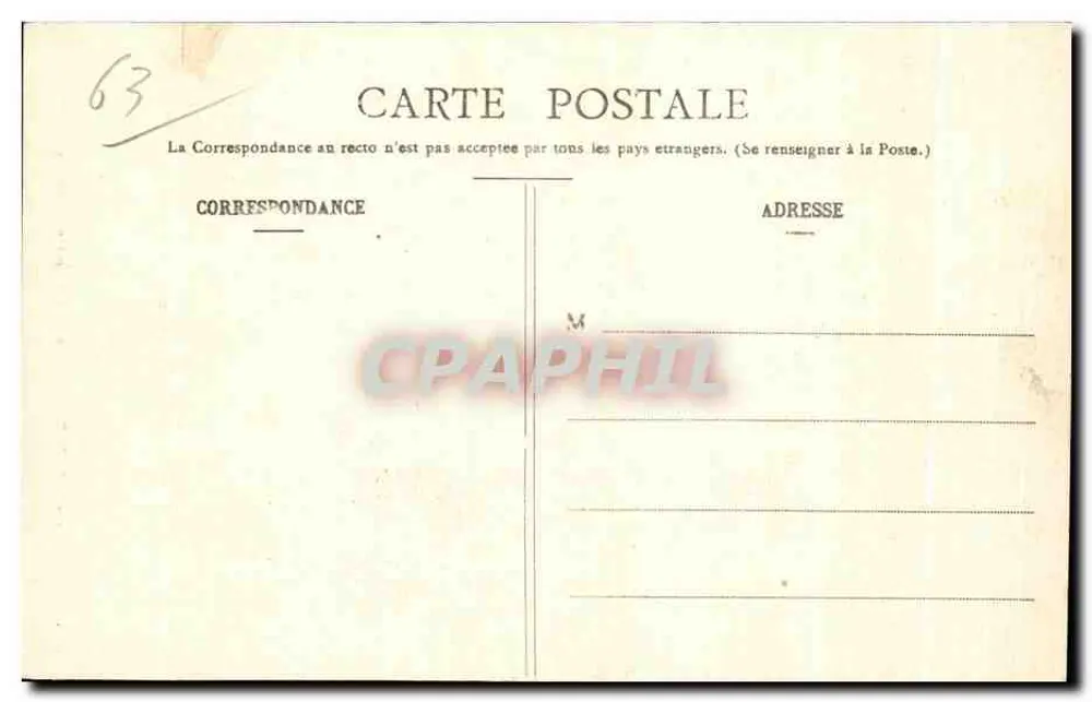 Auvergne (Parganet) — Ansicht des Issoire-Kleides — Lib. Bougé-Béal, 21 Rue de l’Ecu, Clermont-Ferrand - Rückseite