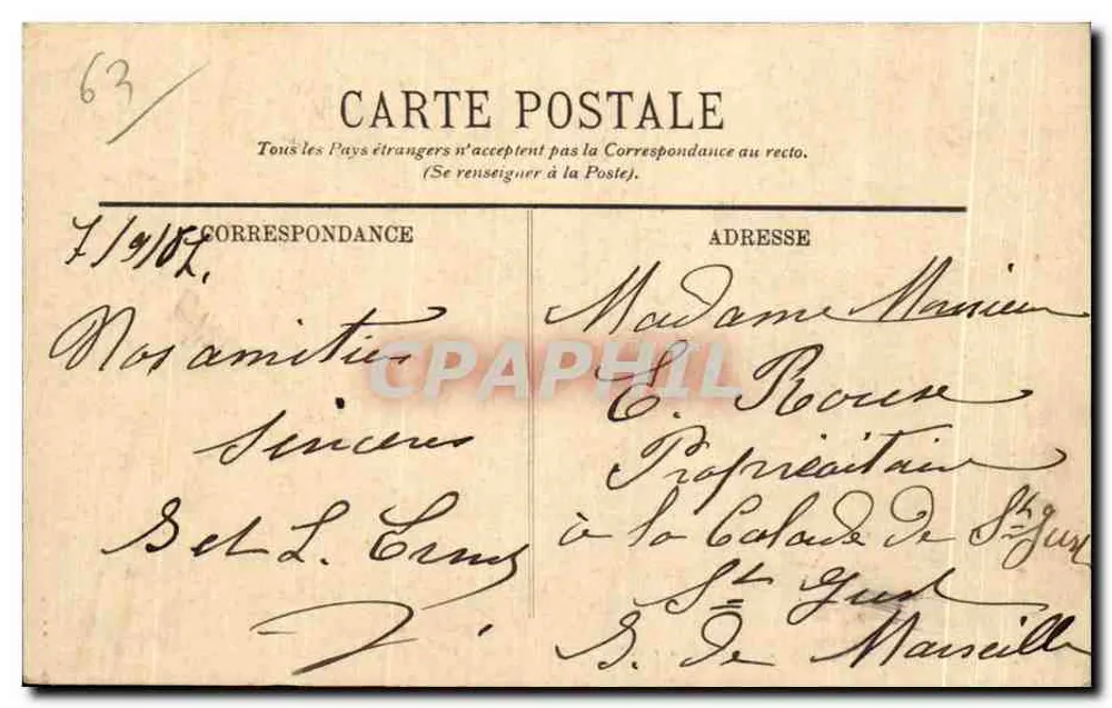 Tipos de Auvergne — A Bourrée — LL. - Verso