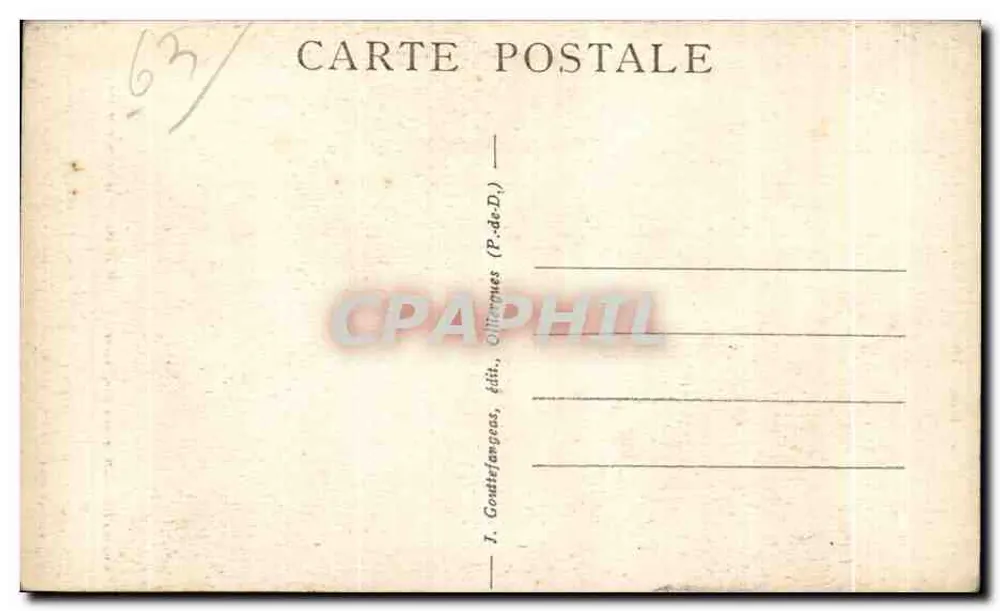 Dos personas en traje tradicional — L'Auvergne — G. D'O. - 1021 - Reverso