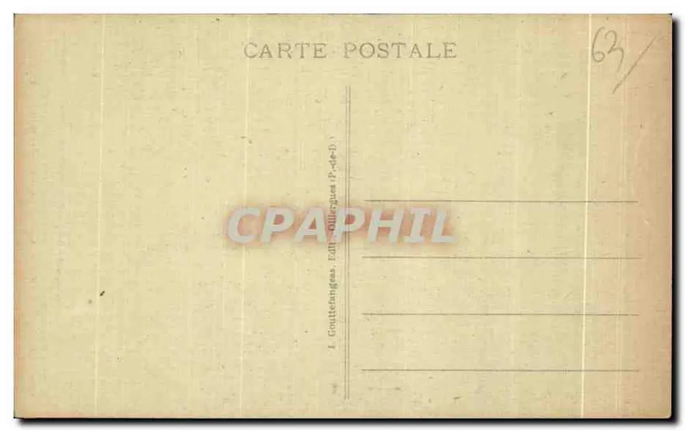 A Auvergne — Casal em traje tradicional — G. D'O. n° 1009 - Verso