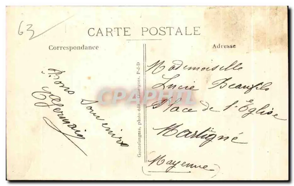 Royat — Widok malowniczy — G. d'O. - 1168 - Rewers