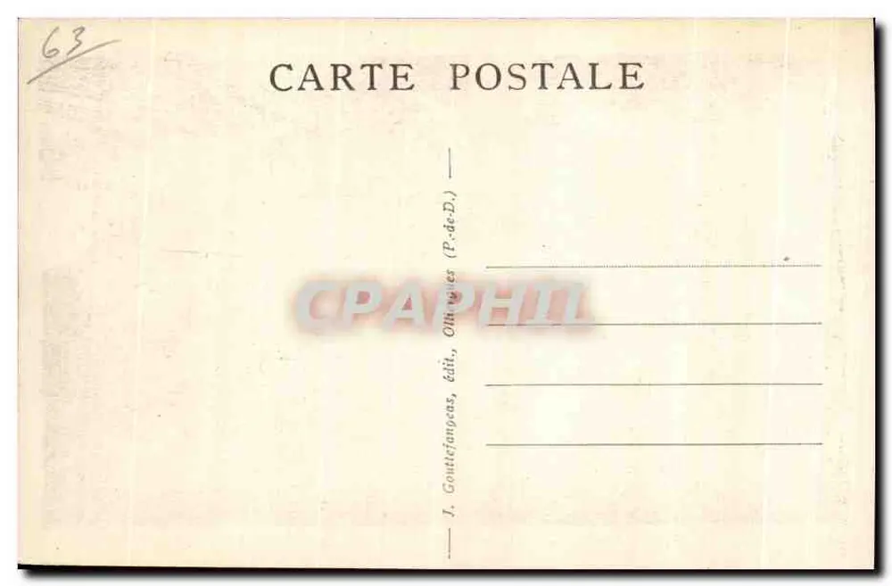 Le Mont-Dore — Thermalbad — Der Große Treppenaufgang — J. Gouttefangeas, Verlag (P.-de-D.) - Rückseite