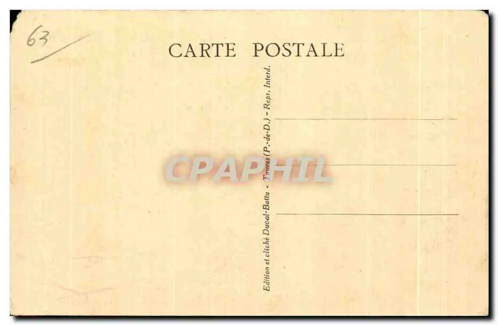 Die Auvergnats zu Hause — Vertraulichkeiten. — Herausgeber und Aufnahme Duval-Battu, Toulouse (P.-de-D.) - Rückseite