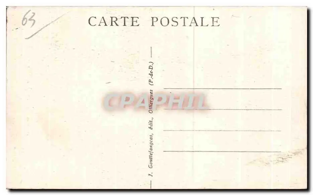Auvergne — Chi jeunesse savait. Chi vieillesse pouvait. — J. Gouttefanges, Verlag (P.-de-D.) - Rückseite