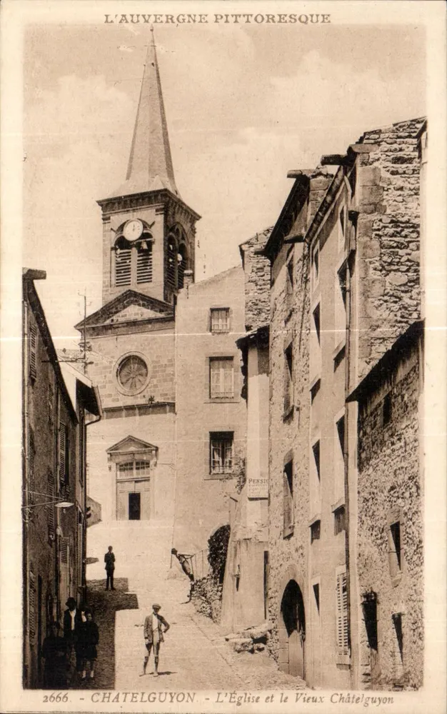 Châtelguyon - A Igreja e o Velho Châtelguyon — PERSIÈRE, n° 2666 - Frente