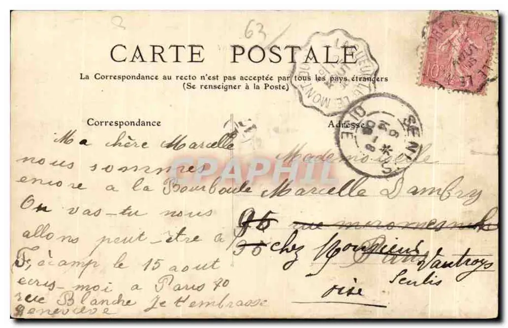L'Auvergne — Le Lac Guéry — Éditeur L'Auvergne, n° 399 - Verso