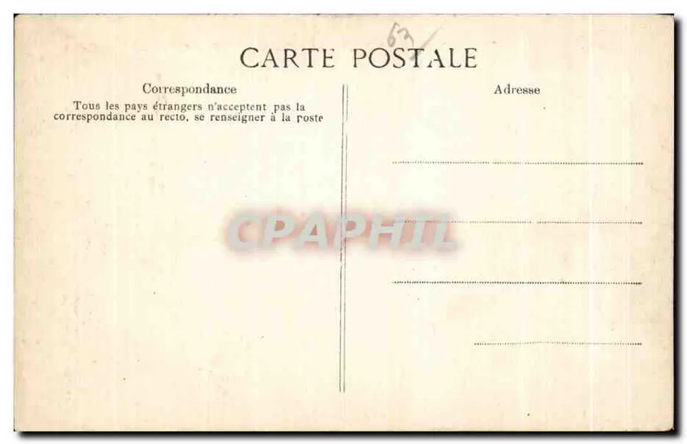 Cachoeira de SAILLANS — De COUDES a SAINT-NECTAIRE — editada por Mirecane - Lyon - n°146 - Verso