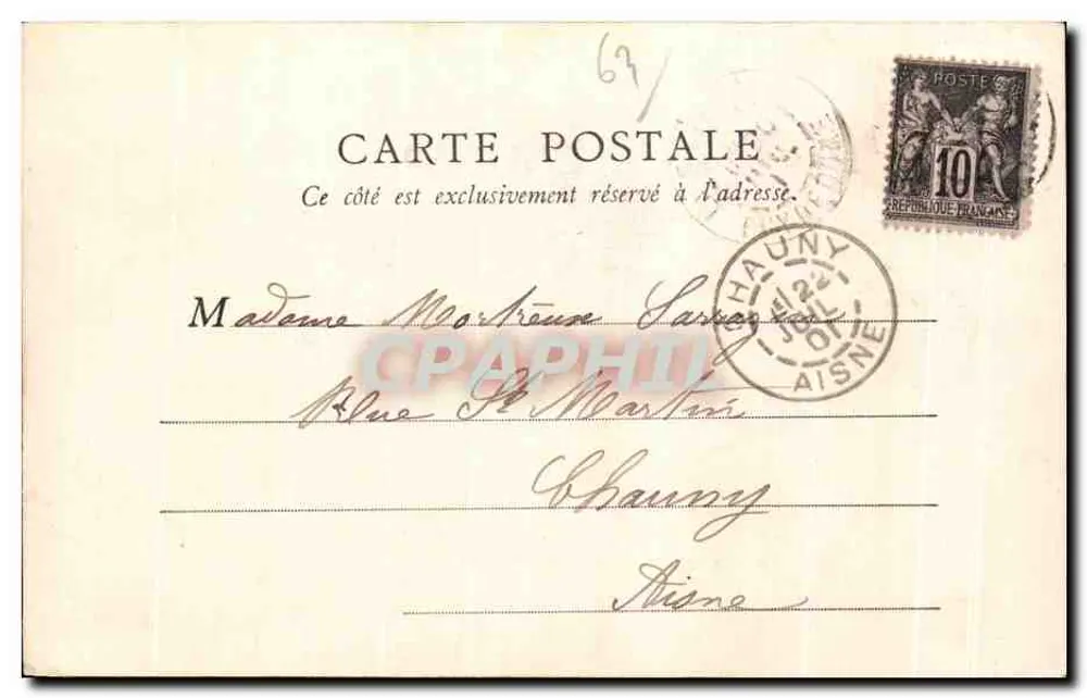 A « Bourrée », dança auvergnata — La Bourboude, 30 de julho de 1901 — B. fot. depositado - Verso