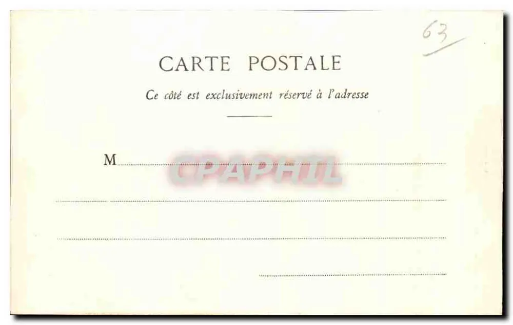 Auvergne - Castelo de Croptes — P. Jolto, livraria, em Clermont-Ferrand, n°142 - Verso