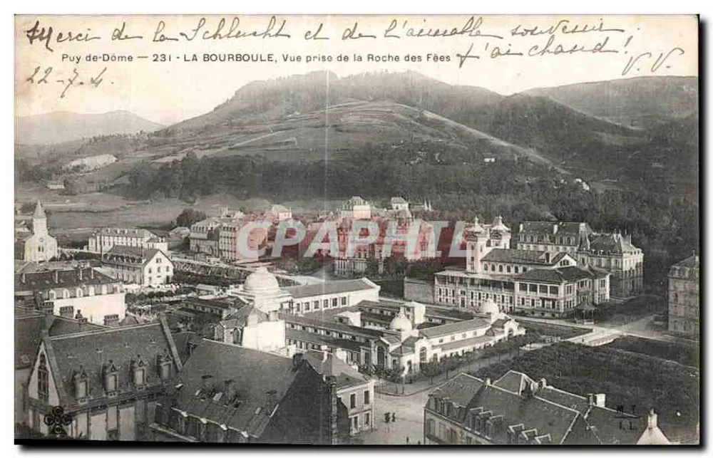 La Bourboule — Aufnahme von der Roche des Fées — Puy-de-Dôme — 231 - Vorderseite