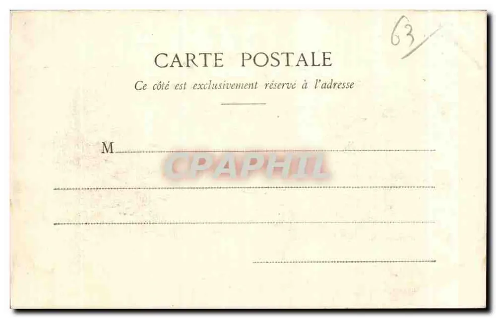 Auvergne - La Bourboule — Établissement Choussy, éditeur P. Juliot, Clermont-Ferrand - G. Delaunay - Rückseite