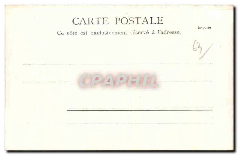Lac de Sutry — Mont Dore — Roux, Receveur buraliste au Mont Dore — R. & J. D. 10915 A. 12 - Verso