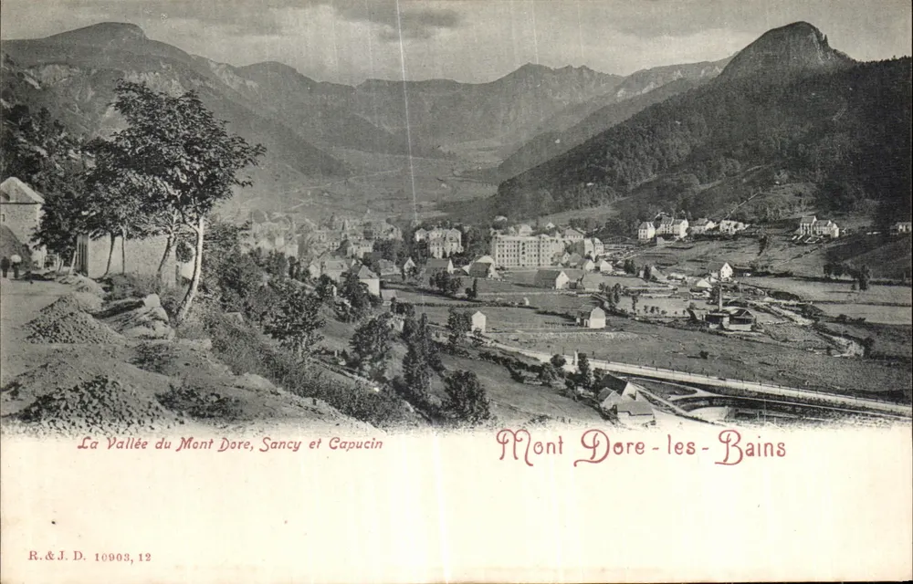 La Vallée du Mont Dore, Sancy y Capucin — Mont Dore-les-Bains — R.&J.D. 10903,12 - Anverso