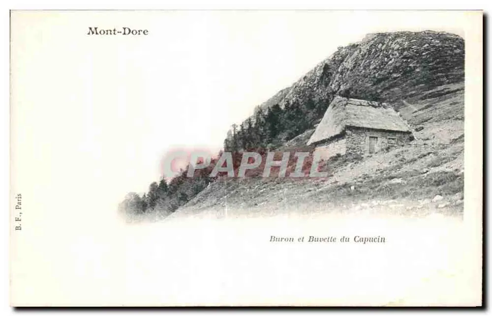 Mont-Dore — Buron e Buvette do Capucino — B.F., Paris - Frente