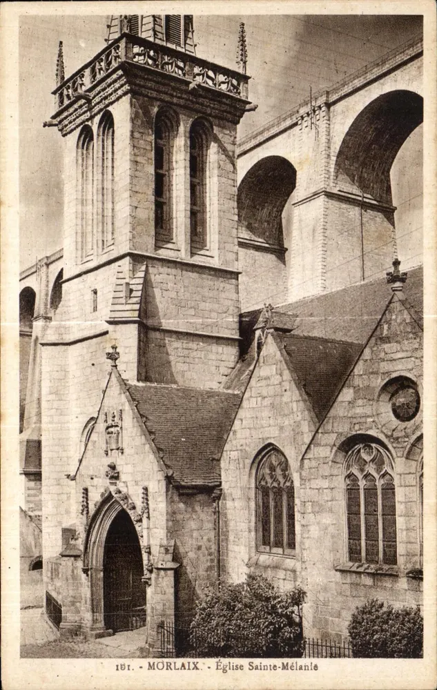 Morlaix — Igreja de Santa Mélanie — Edição 'La Cigogne', Paris - Frente