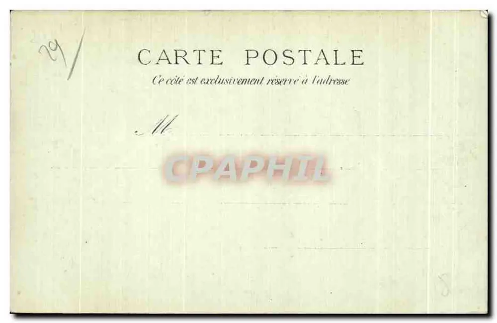 Rade de Morlaix — O Castelo do Tauréau — Coleção Villard, n°671 - Verso