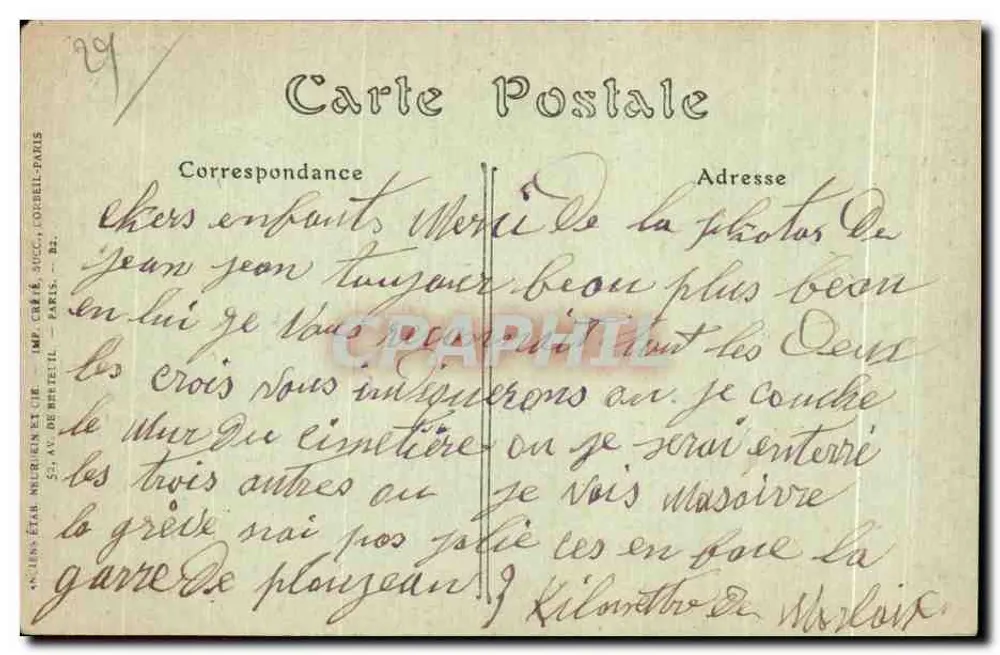 Um Morlaix — Konvent von Saint-François-Géburien — La Sallette - Rückseite